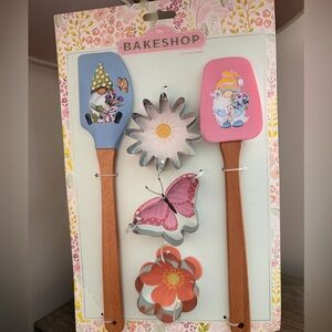 Colorful Bakeshop Spatula and Cookie Cutter Set